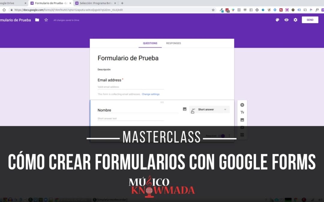 Masterclass Cómo Crear Formularios y Quizzes con Google Forms